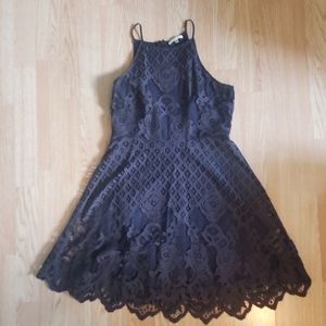 Grey Lace Dress